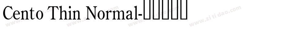 Cento Thin Normal字体转换